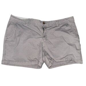 Old Navy Womens Gray Shorts Size 16 Regular Standard 97% Cotton 3% Spandex Casua